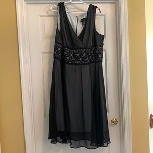 #4 - Light Blue And Black Sheer Lace Dress